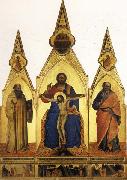 Nardo di Cione The Trinity and SS.Romuald and john the Evangelist Three Stories from the Life ofSt.Romuald Sweden oil painting artist